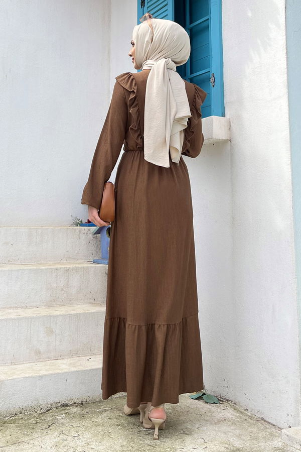Elbise Kahverengi - 11439 KAHVERENGİ