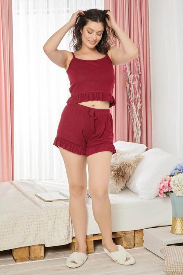 Şortlu Takım Kırmızı - 22094 Kırmızı