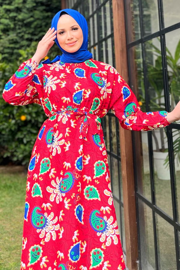 Elbise Kırmızı - 22363 Kırmızı
