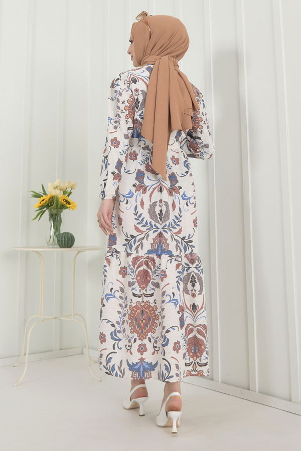 Elbise Kahverengi - 22358 KAHVERENGİ