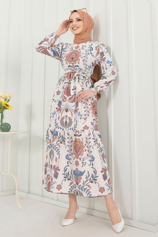 Elbise Kahverengi - 22358 KAHVERENGİ