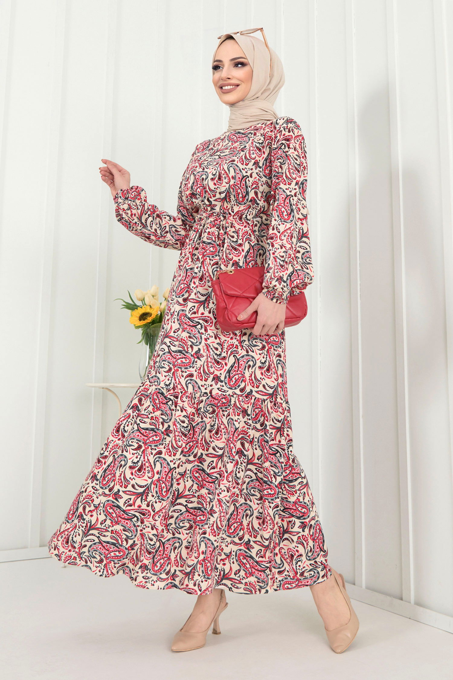 Elbise Kırmızı - 22399 Kırmızı