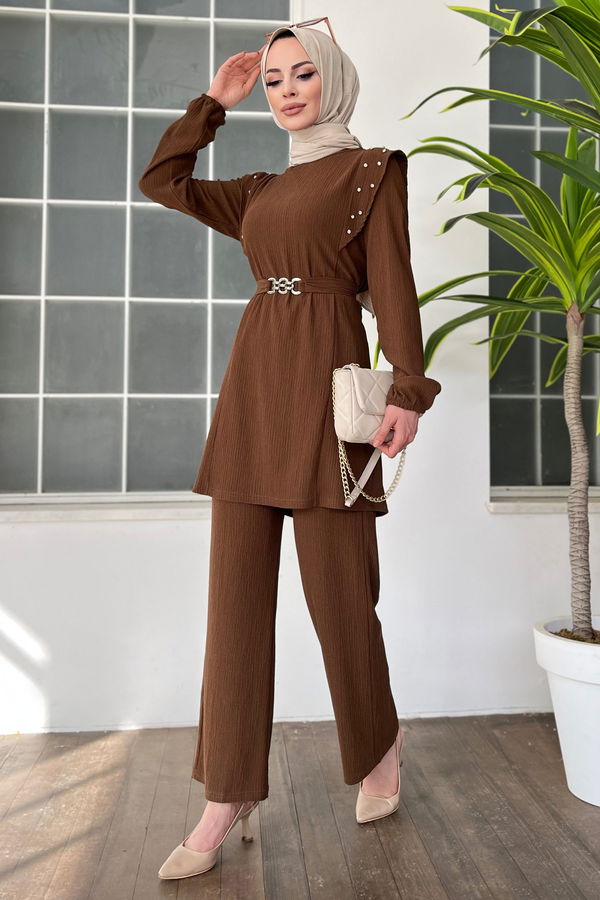 Tunik Pantolon Kahverengi - 11527