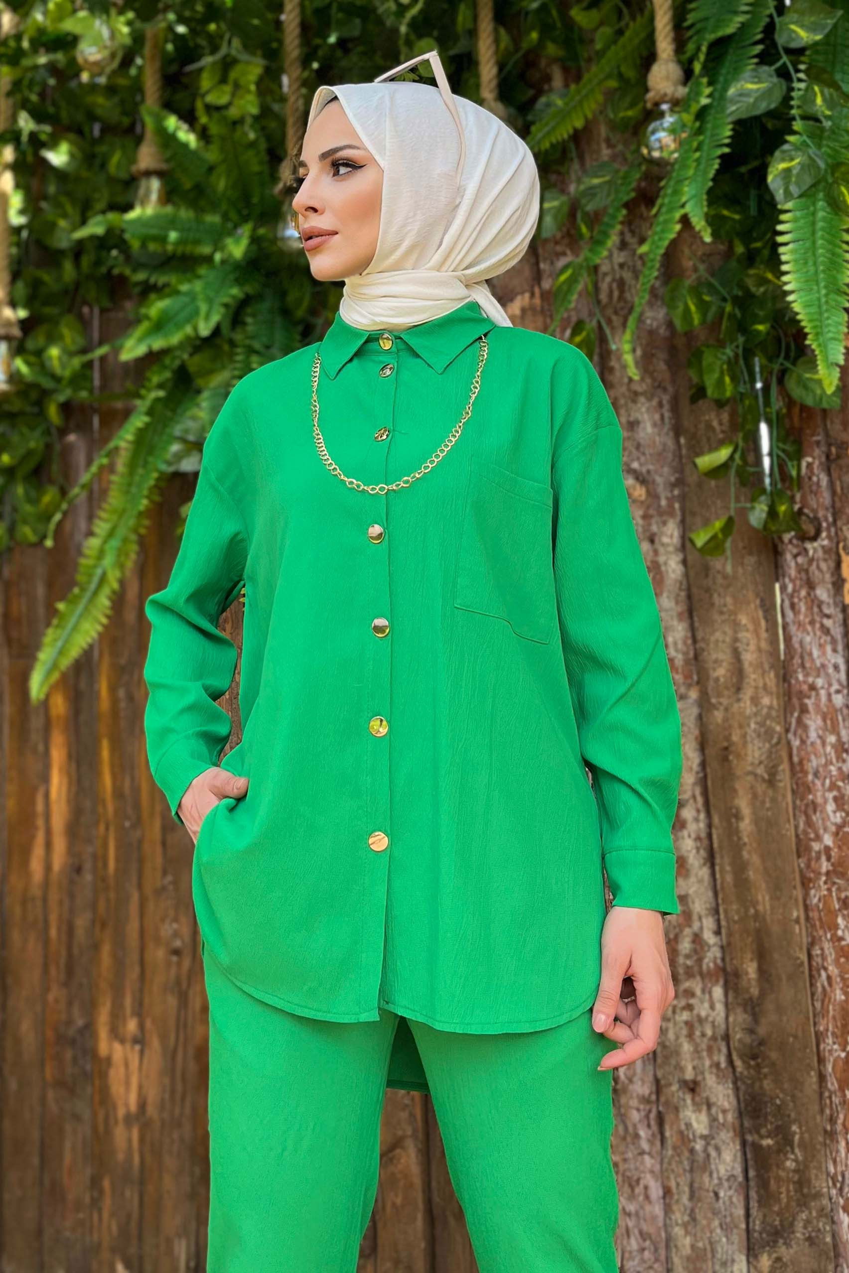 Tunik+Pantolon Yeşil - 11496