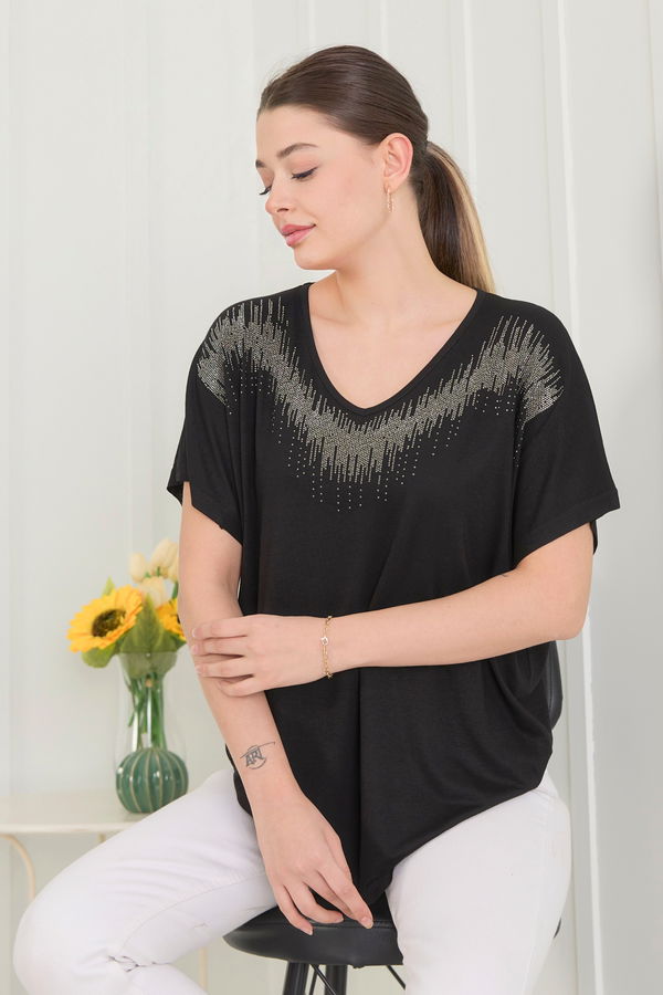 T-shirt Siyah - 22444 SİYAH