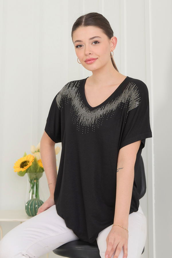 T-shirt Siyah - 22444 SİYAH