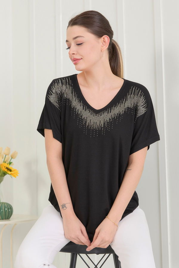 T-shirt Siyah - 22444 SİYAH