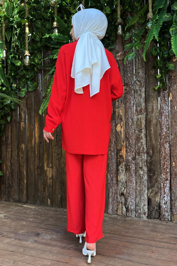 Tunik+Pantolon Kırmızı - 11526
