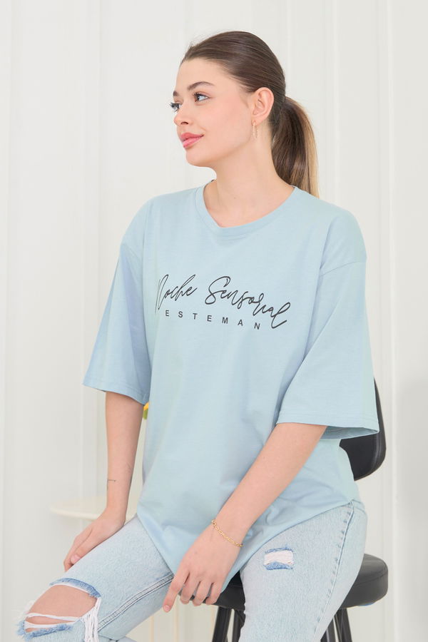 T-Shirt Mavi - 22474 MAVİ