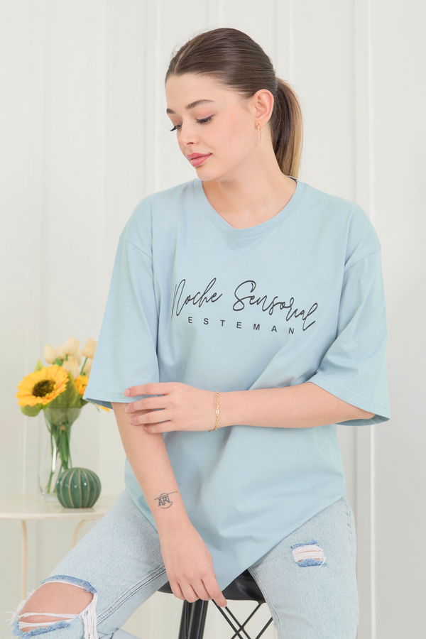 T-Shirt Mavi - 22474 MAVİ