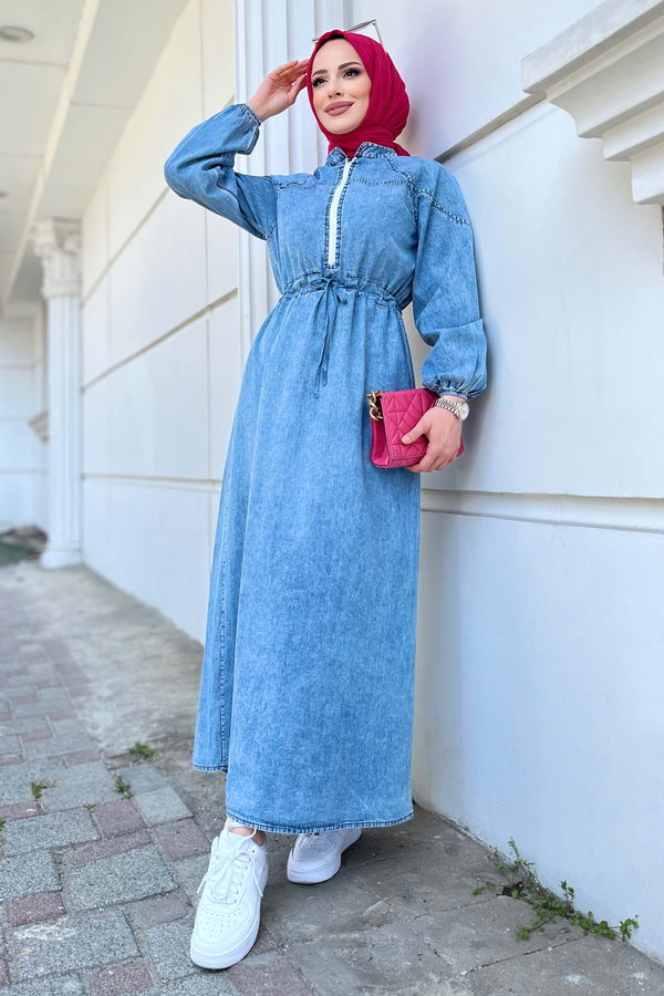 Kot Elbise Mavi - 22461