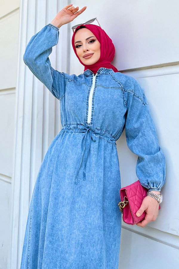 Kot Elbise Mavi - 22461