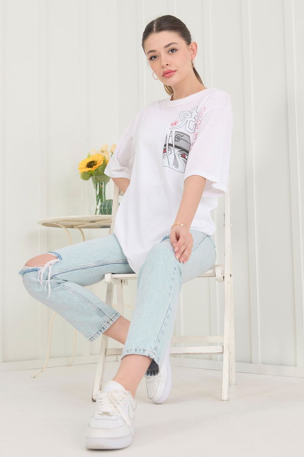 T-Shirt Beyaz - 22472 BEYAZ