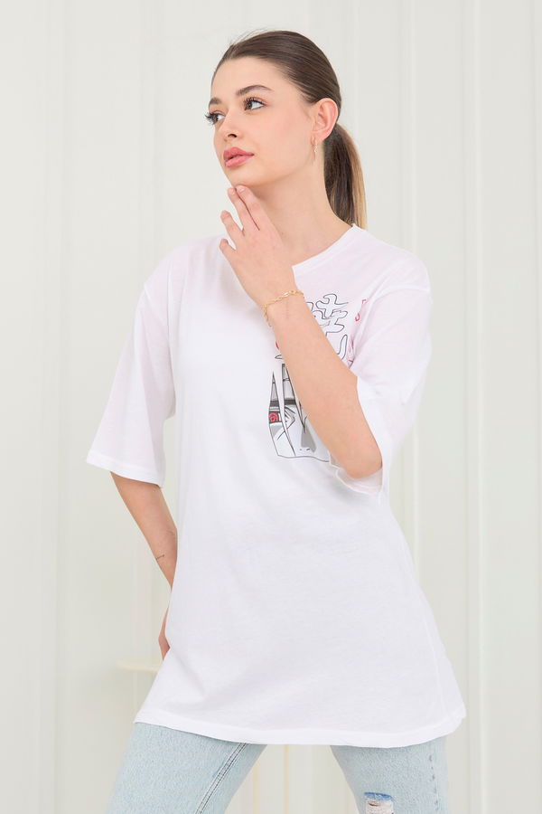 T-Shirt Beyaz - 22472 BEYAZ