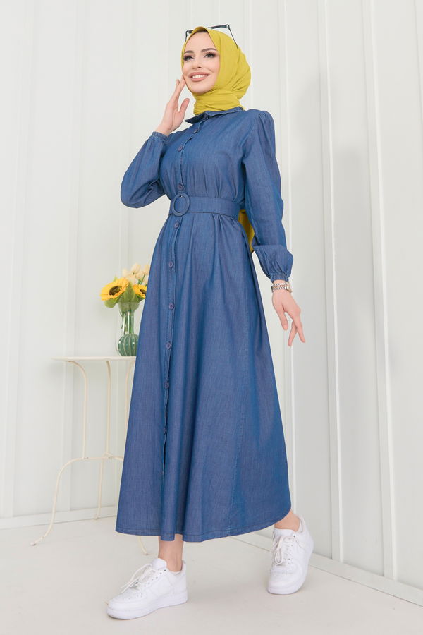 Kot Elbise Lacivert - 22464