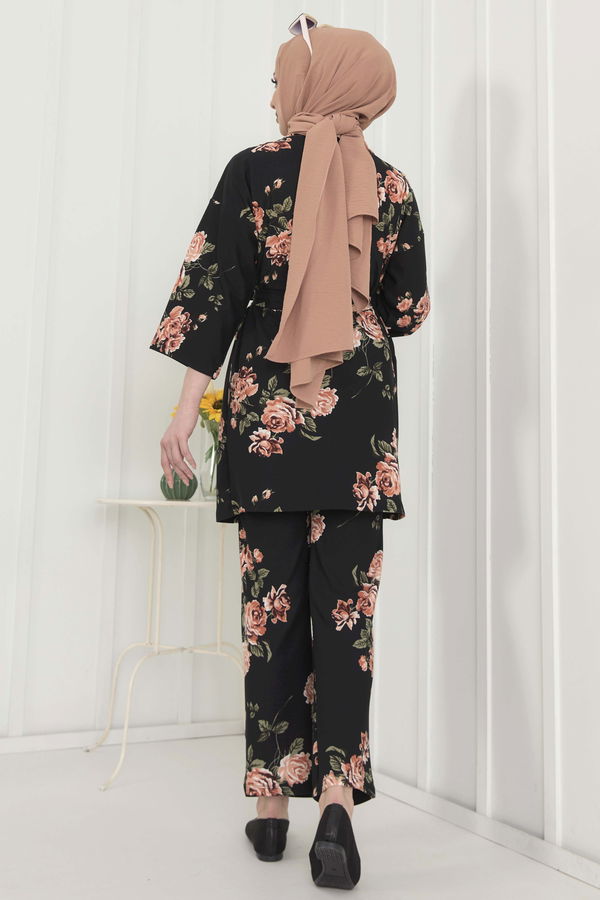 Kimono+Pantolon Pembe - 22456 PEMBE