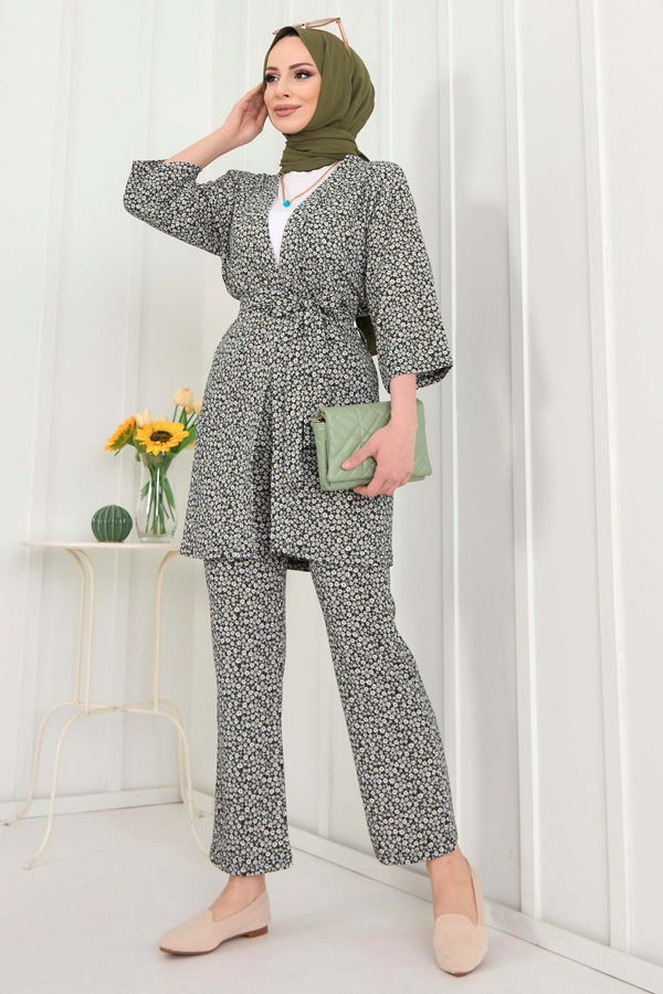kimono+Pantolon Haki - 22455 HAKİ