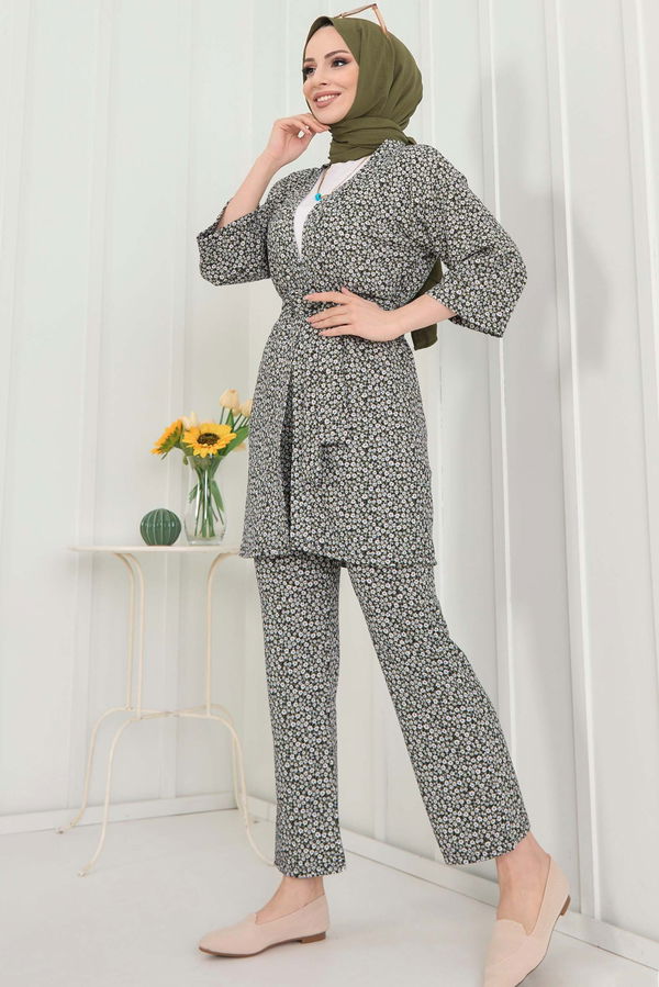 kimono+Pantolon Haki - 22455 HAKİ