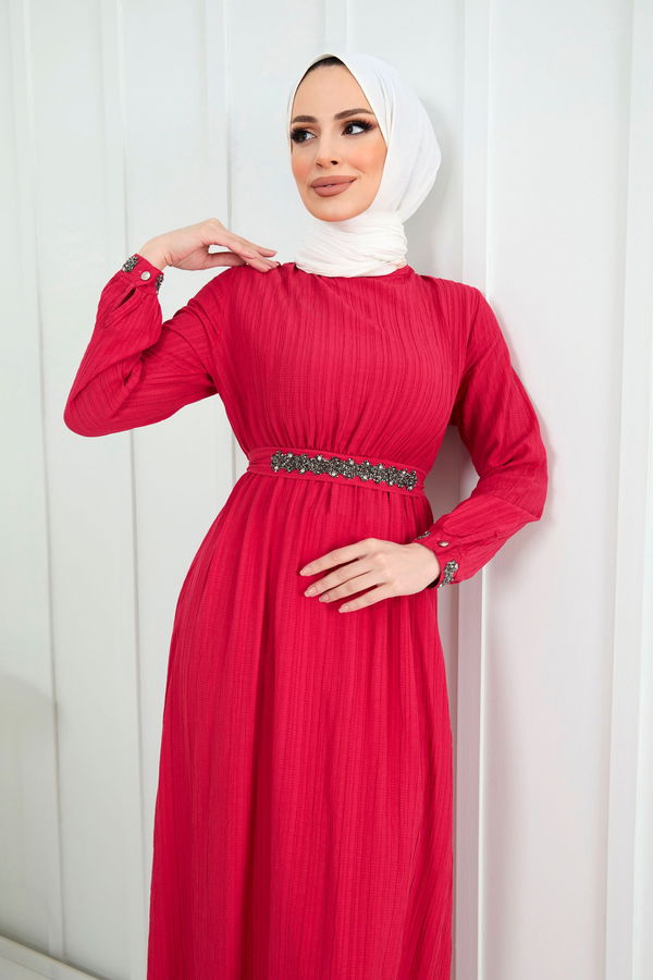 Elbise Fuşya - 11630