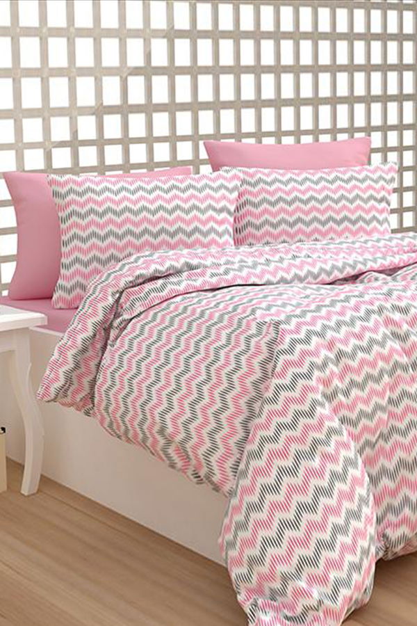 Pembe Cift Kişilik Nevresim Seti  - 60036