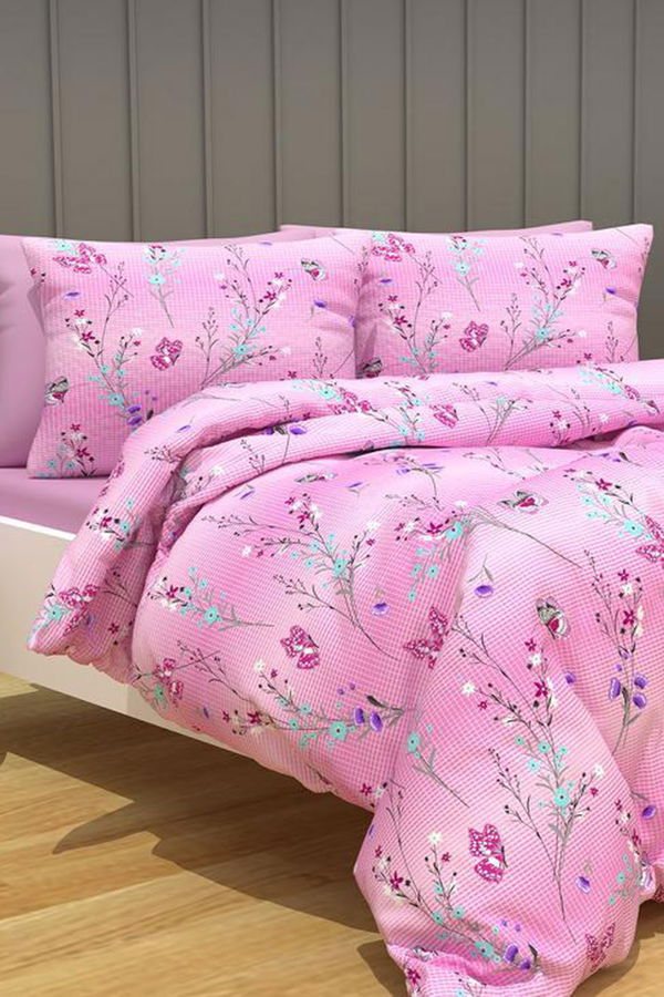 Pembe Cift Kişilik Nevresim Seti  - 60036