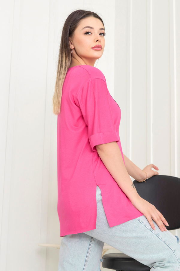 T-Shirt Fuşya - 22249