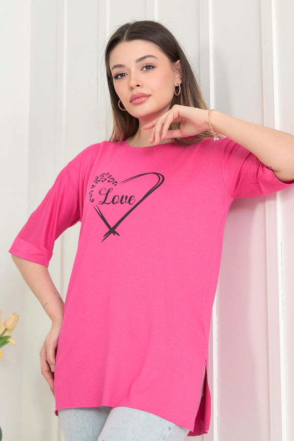 T-Shirt Fuşya - 22249