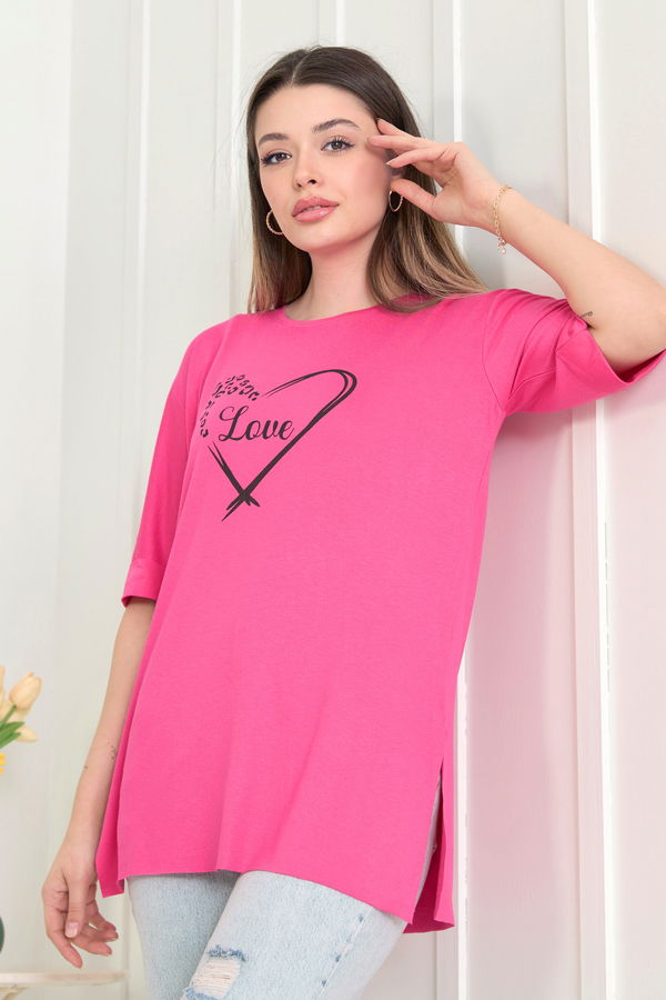 T-Shirt Fuşya - 22249