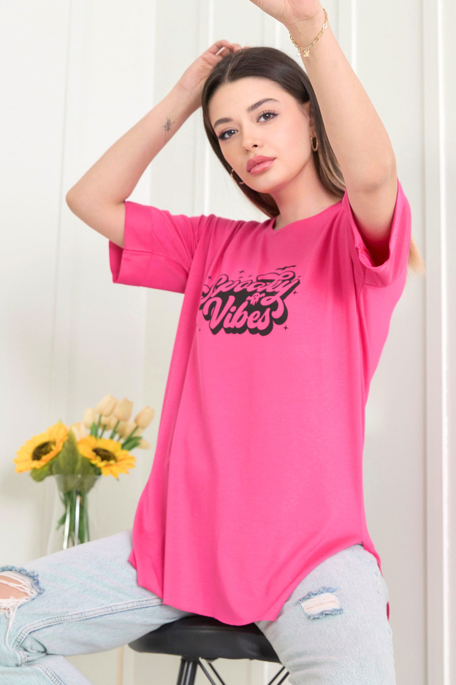 T-Shirt Fuşya - 22244