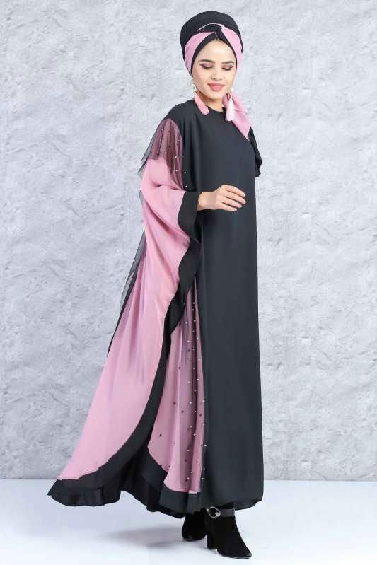 Yarasa Elbise - Siyah Gülkurusu 02 0777 Siyah - 777 SİYAH
