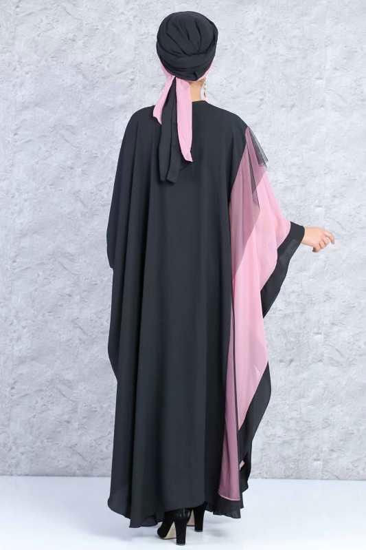 Yarasa Elbise - Siyah Gülkurusu 02 0777 Siyah - 777 SİYAH