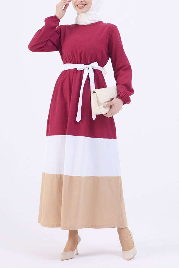 Elbise Bordo - 10347