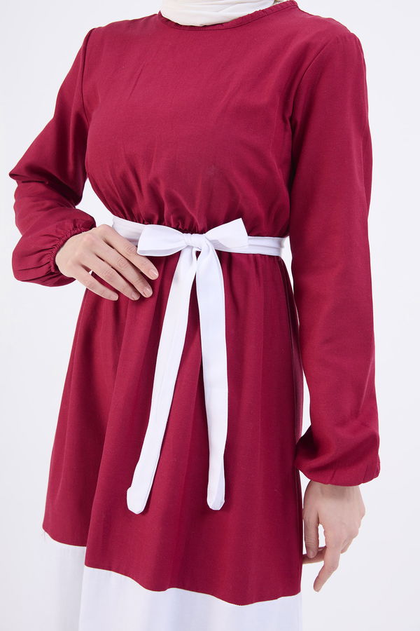 Elbise Bordo - 10347