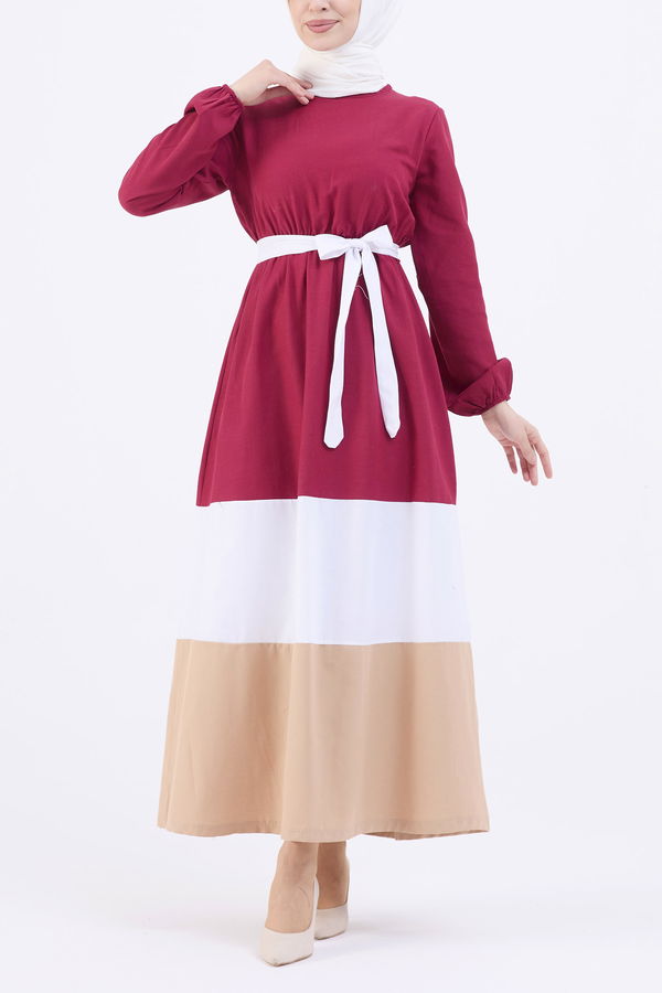 Elbise Bordo - 10347
