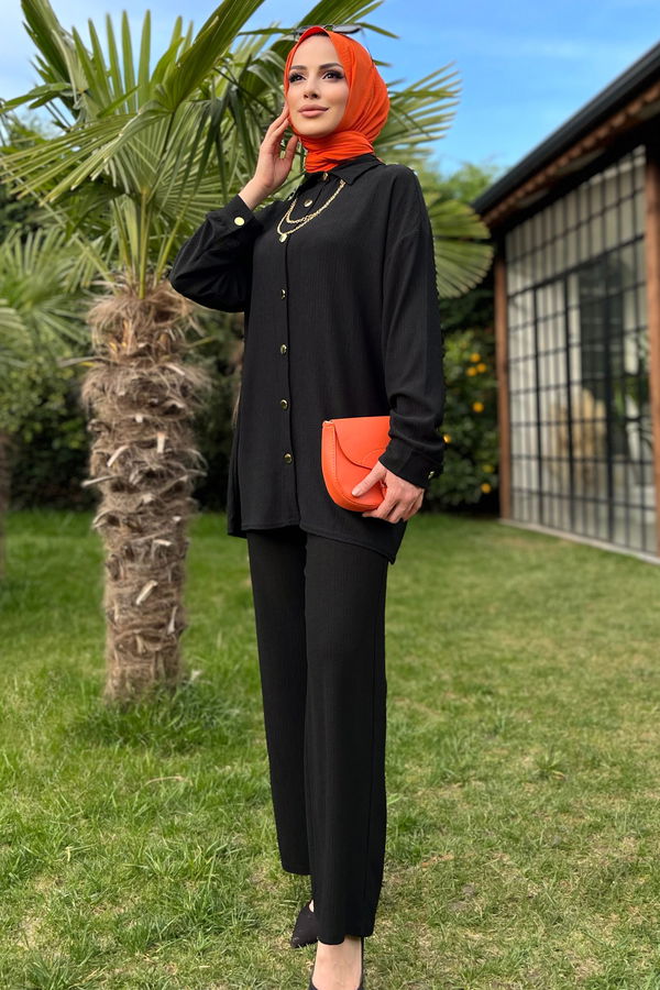 Tunik+Pantolon Siyah - 11526