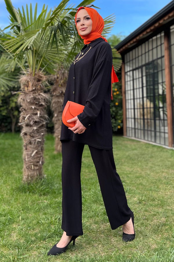 Tunik+Pantolon Siyah - 11526