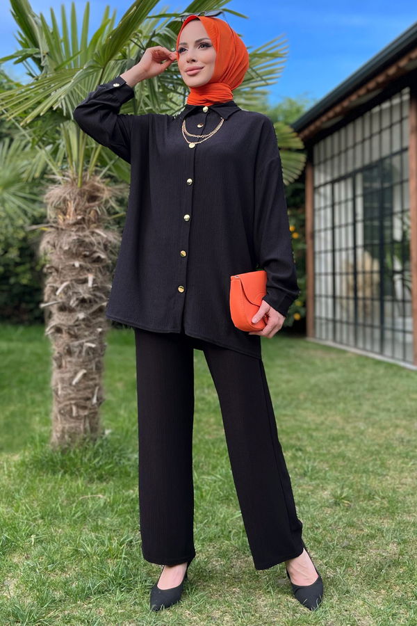 Tunik+Pantolon Siyah - 11526