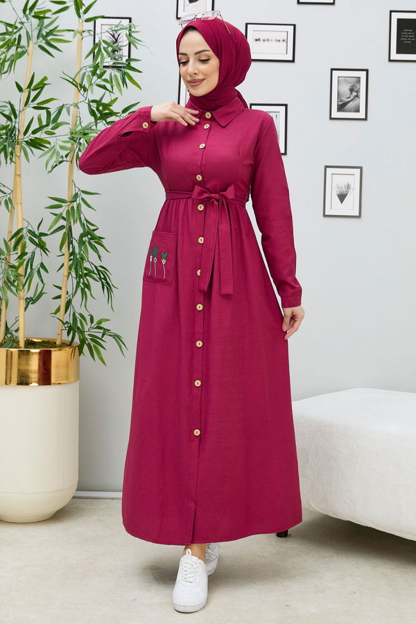 Elbise Bordo - 10301 BORDO