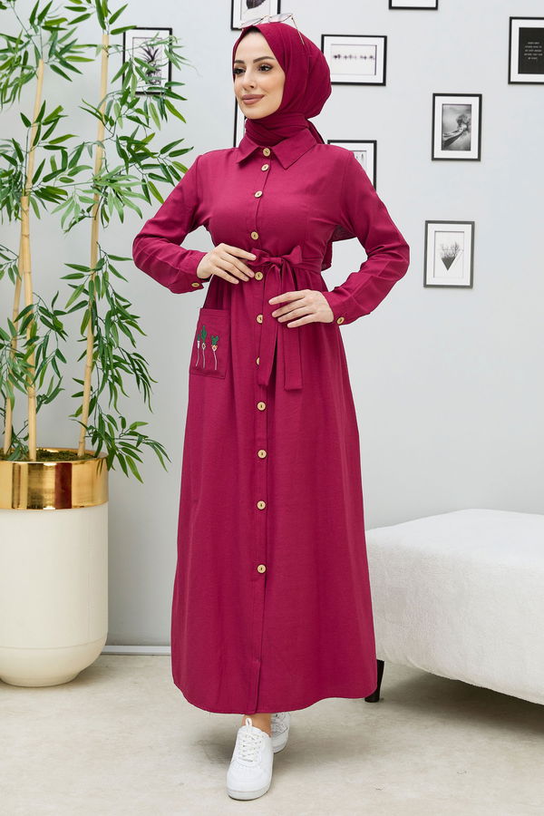 Elbise Bordo - 10301 BORDO