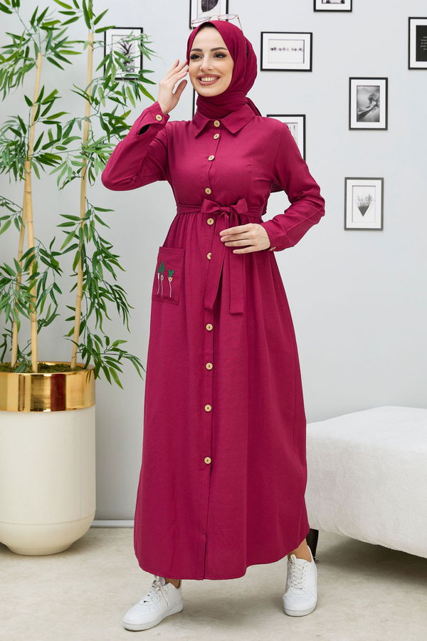Elbise Bordo - 10301 BORDO
