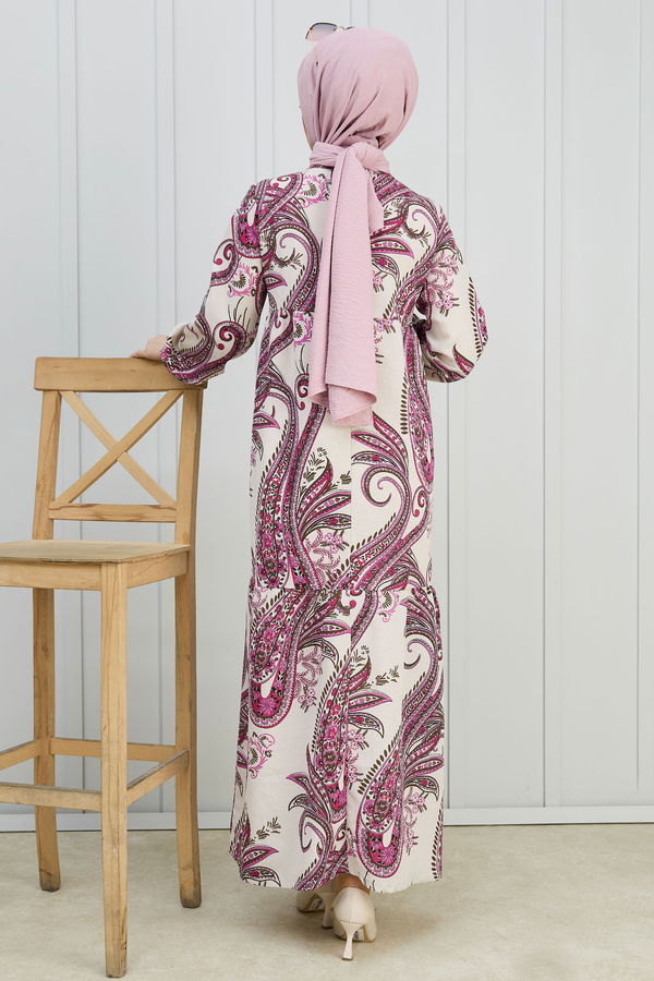 Elbise Fuşya - 10385