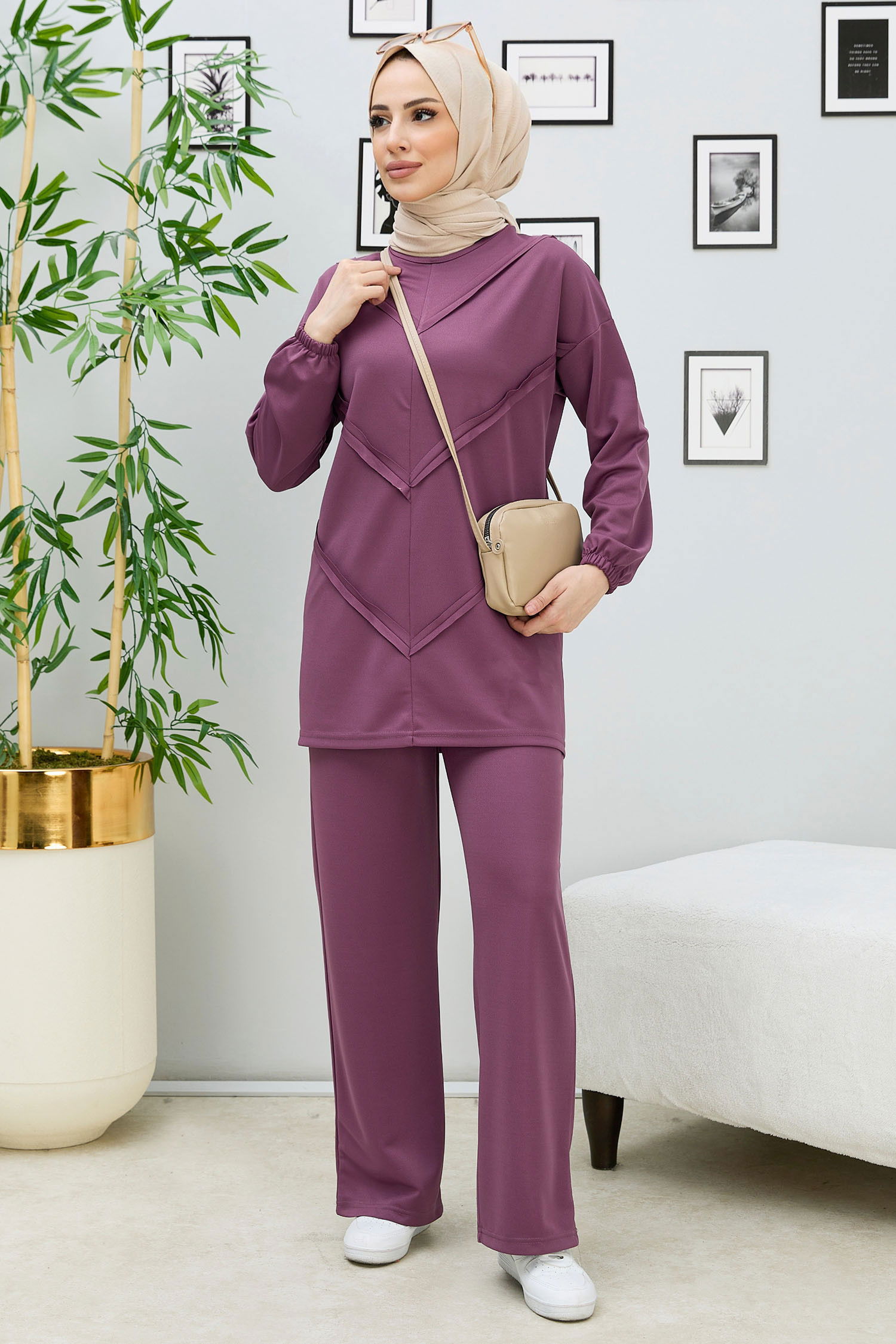Tunik Pantolon Lila - 11055
