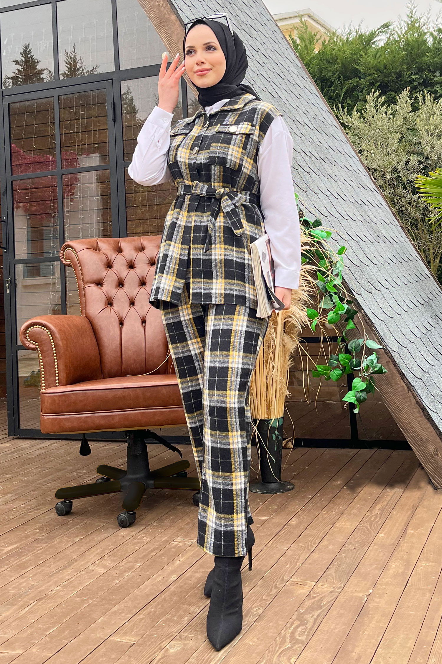 Yelek+Pantolon Sarı - 11332