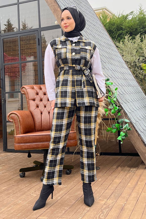 Yelek+Pantolon Sarı - 11332