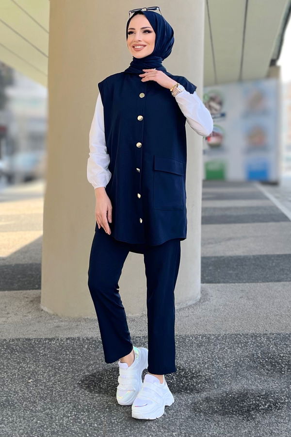 Yelek+Pantolon Lacivert - 11490