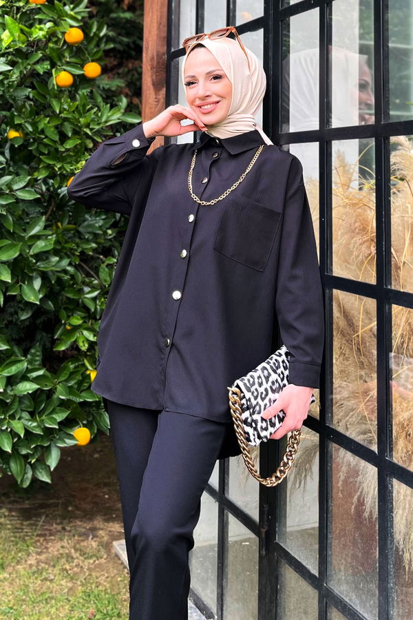 Tunik+Pantolon Siyah - 11496