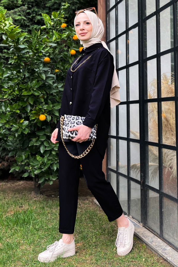 Tunik+Pantolon Siyah - 11496