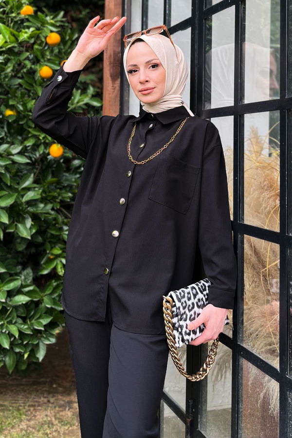 Tunik+Pantolon Siyah - 11496