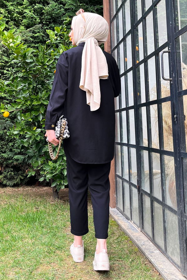 Tunik+Pantolon Siyah - 11496