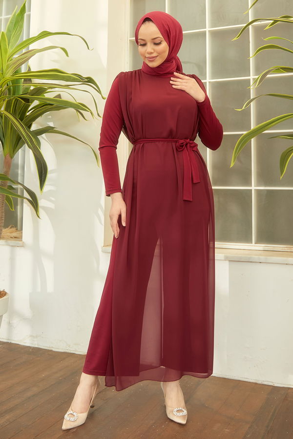 Elbise Bordo - 22211